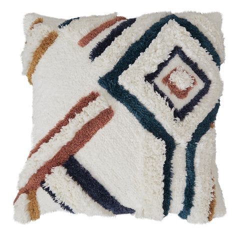 20-Inch Multicolor Geometric Handwoven Cotton Pillow