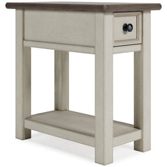 Two-tone chairside table, full product view - 1