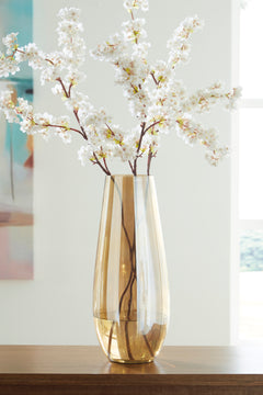 Amber 18.13-inch height vase, full product view - 4
