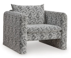 Black/White Accent Chair, full product view - 1