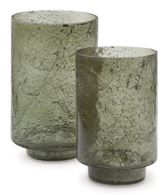 Green Clarkton two-piece candle holder set, product view 2 - 2