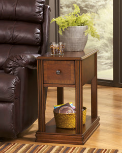 Brown Brown Drawer Shelf Chairside Table, product view 5 - 5