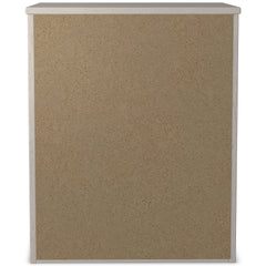 White, back view of nightstand - 4