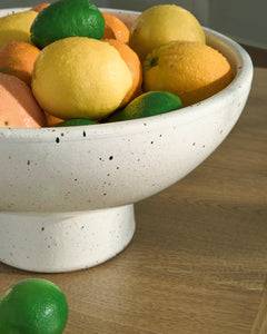 White/Black speckled terra cotta bowl, product view 4 - 4