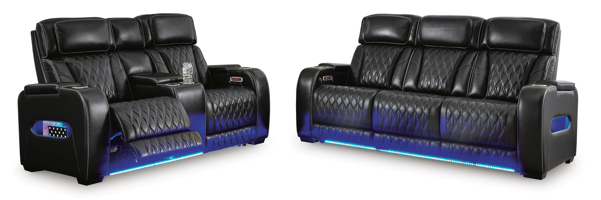 Black / Sofa + Loveseat, complete matching set