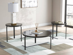 Black three-piece table set, product view 3 - 3