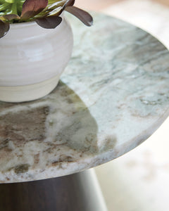 Gray/White/Brown accent table, product view 3 - 3
