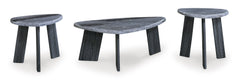 Gray three-piece table set, full product view - 1