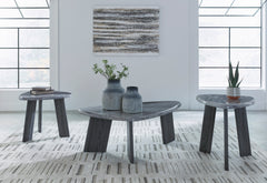 Gray three-piece table set, product view 3 - 3