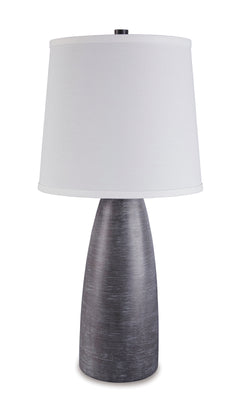 Gray table lamp pair, product view 2 - 2