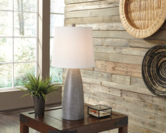 Gray table lamp pair, product view 3 - 3