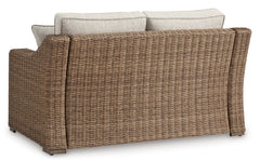 Beige Loveseat w/Cushion, product view 2 - 2