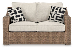 Beige Loveseat w/Cushion, product view 3 - 3