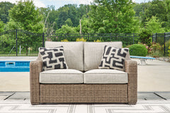 Beige Loveseat w/Cushion, product view 5 - 5