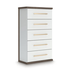 Brown/White / Drawer Chest, complete cabinet - 1