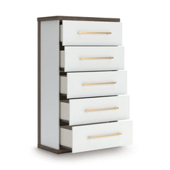 Brown/White / Drawer Chest, drawers open - 2
