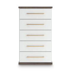 Brown/White / Drawer Chest, front view - 3