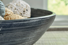 Distressed Blue decorative terracotta bowl, product view 3 - 7
