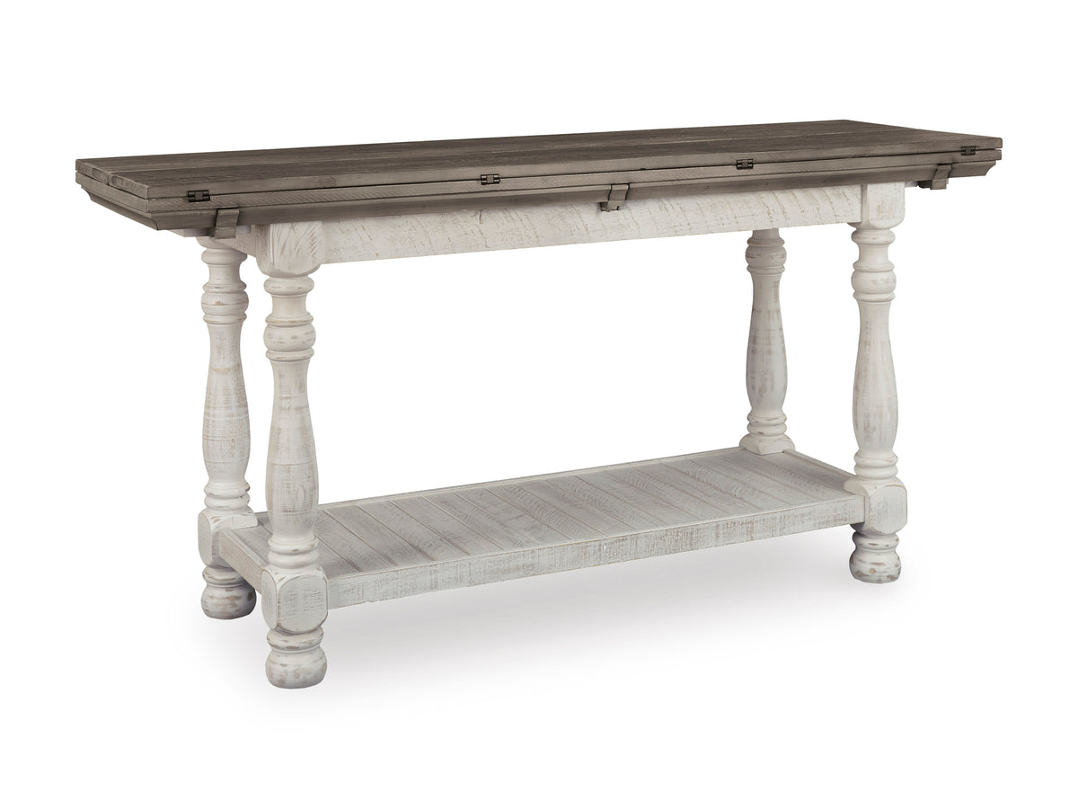 Gray/White Flip-Top Console Table, full product view