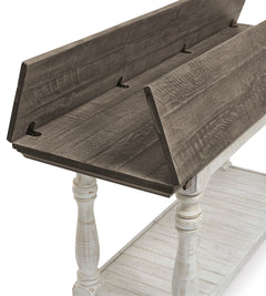 Gray/White Flip-Top Console Table, product view 6 - 6