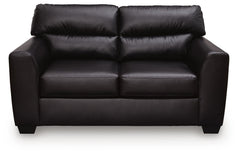 Midnight, complete loveseat, front view - 3
