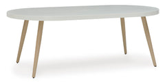 White Outdoor Table, full product view - 1
