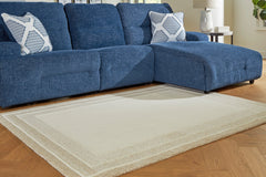 Ivory/Tan 61" x 83", room view; furniture excluded - 10