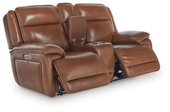 Chocolate, loveseat reclined view - 3