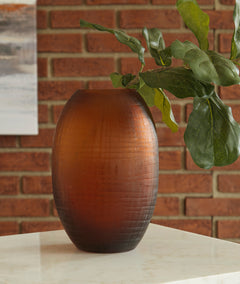 Amber 11-inch height vase set, individual vase product view - 5