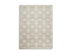 Ivory/Gray 63" x 85", complete rug product view - 5