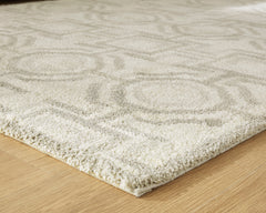Ivory/Gray 63" x 85", pile and edge detail - 7