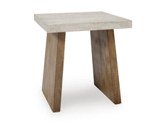 Light Brown Square End Table, full product view - 1