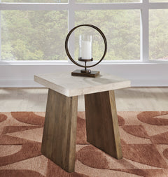 Light Brown Square End Table, product view 4 - 4