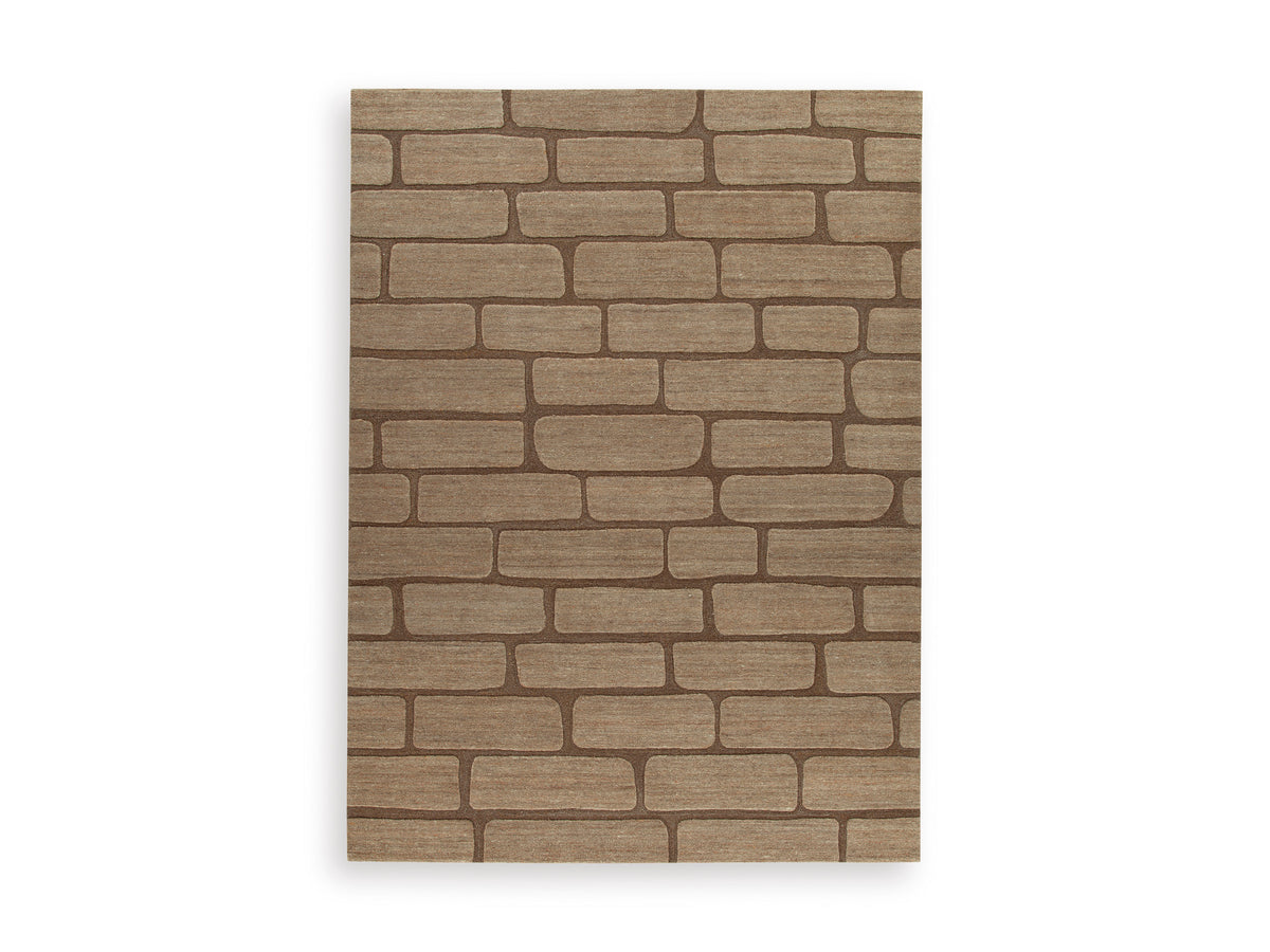 Brown 108.63" x 143", complete rug product view