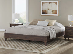 Brown / King, room view; mattress, bedding and accessories not included - 10