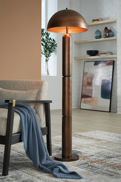 Antique Copper Finish floor lamp, product view 2 - 2