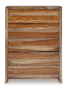 Brown, full front view of chest - 3