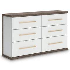Brown/White / Dresser, complete cabinet - 1
