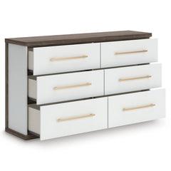 Brown/White / Dresser, drawers open - 2