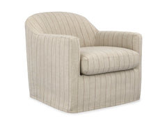 Cream/Brown Accent Chair, full product view - 1