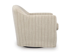 Cream/Brown Accent Chair, product view 4 - 4