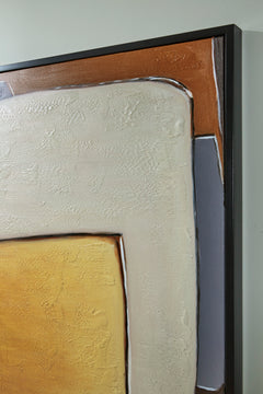 Cream/Brown/Gray Actman wall art, product view 4 - 4