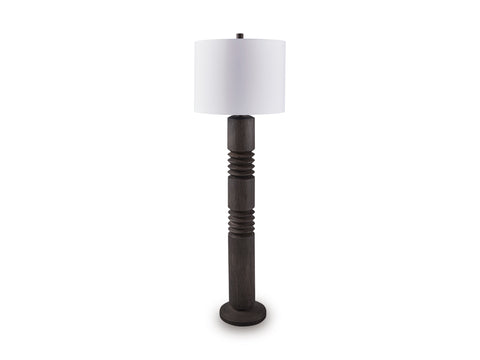 Fainwell Distressed Black Sculptural Floor Lamp