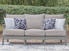 Gray, sofa in outdoor setting - 2