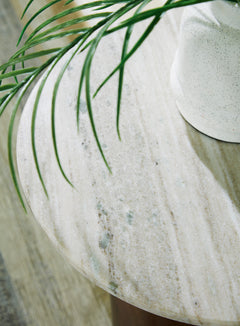 Beige/Brown Accent Table, product view 4 - 4
