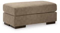 Pecan, complete ottoman angled view - 1