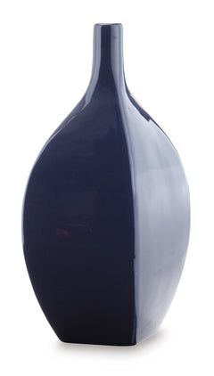 Navy 12-inch height vase, product view 2 - 2