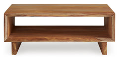 Brown Rectangular Coffee Table, product view 2 - 2