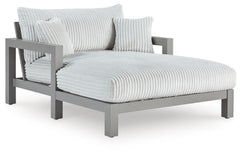 Gray, full wide chaise angled view - 1