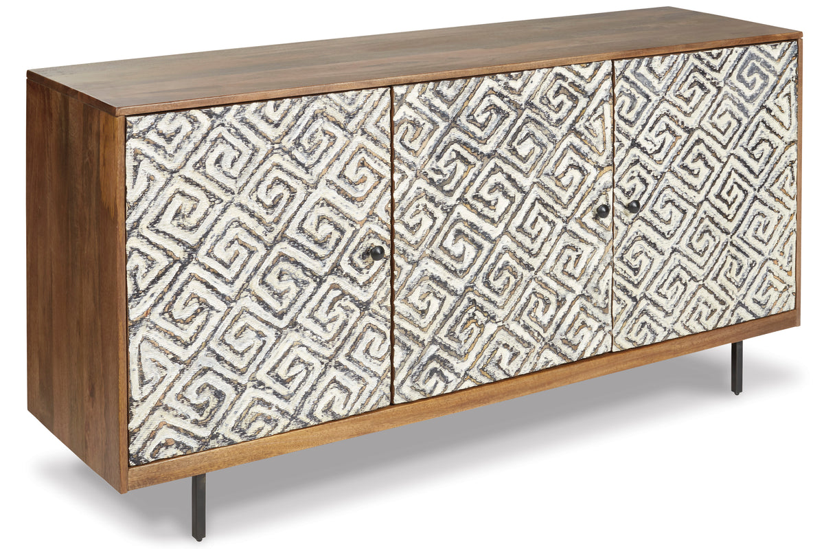 Brown/Black/White Accent Cabinet, view 1
